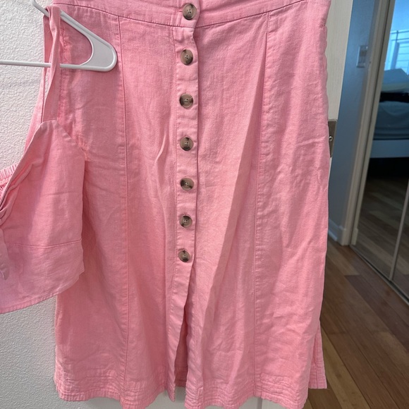 Skirt and crop top set . Pink . Size M - Picture 3 of 8